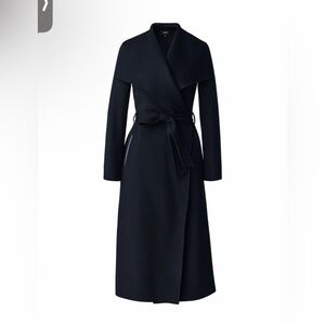 WORN TWICE MACKAGE Elegant Black Long Coat
